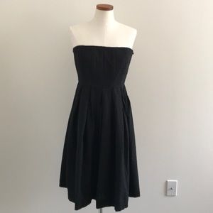 NWT black eyelet strapless dress